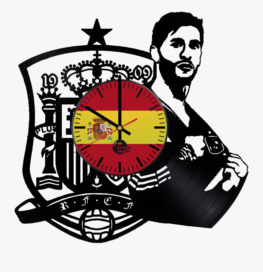 Sergio Ramos Spanyol Euro 2016 - Wall Clock, Transparent Clipart