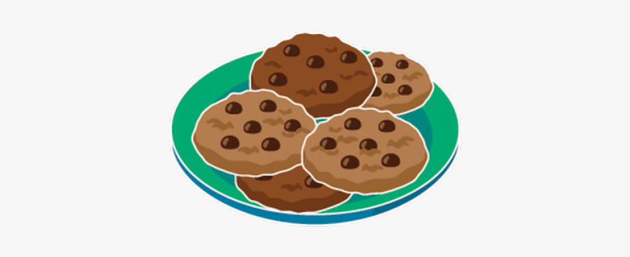 Party Food Cliparts - Chocolate Chip Cookie, Transparent Clipart