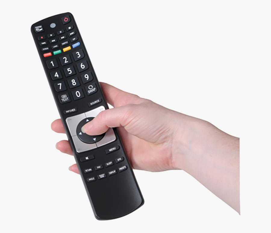Transparent Tv Remote Clipart - Tv Remote Control Hand, Transparent Clipart