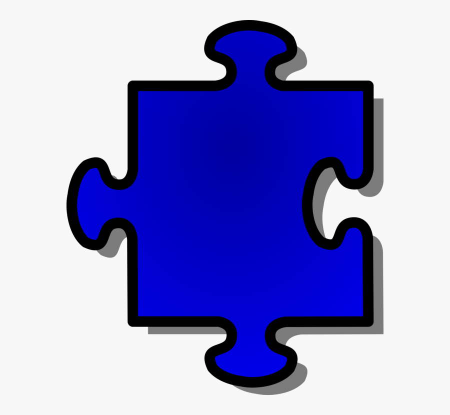 Puzzle Area Cliparts - Light Blue Puzzle Piece, Transparent Clipart