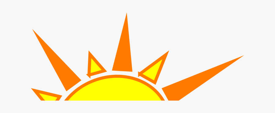 Angle,symmetry,area - Yellow And Orange Sun, Transparent Clipart