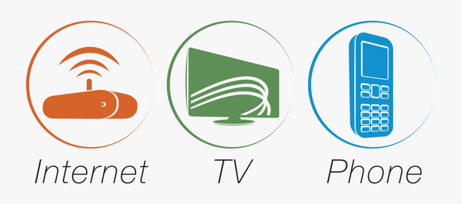 Phone Internet Tv Icons, Transparent Clipart