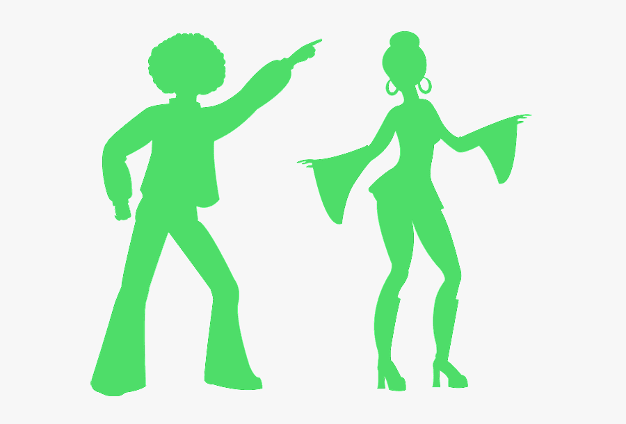 Baile Disco Silueta, Transparent Clipart