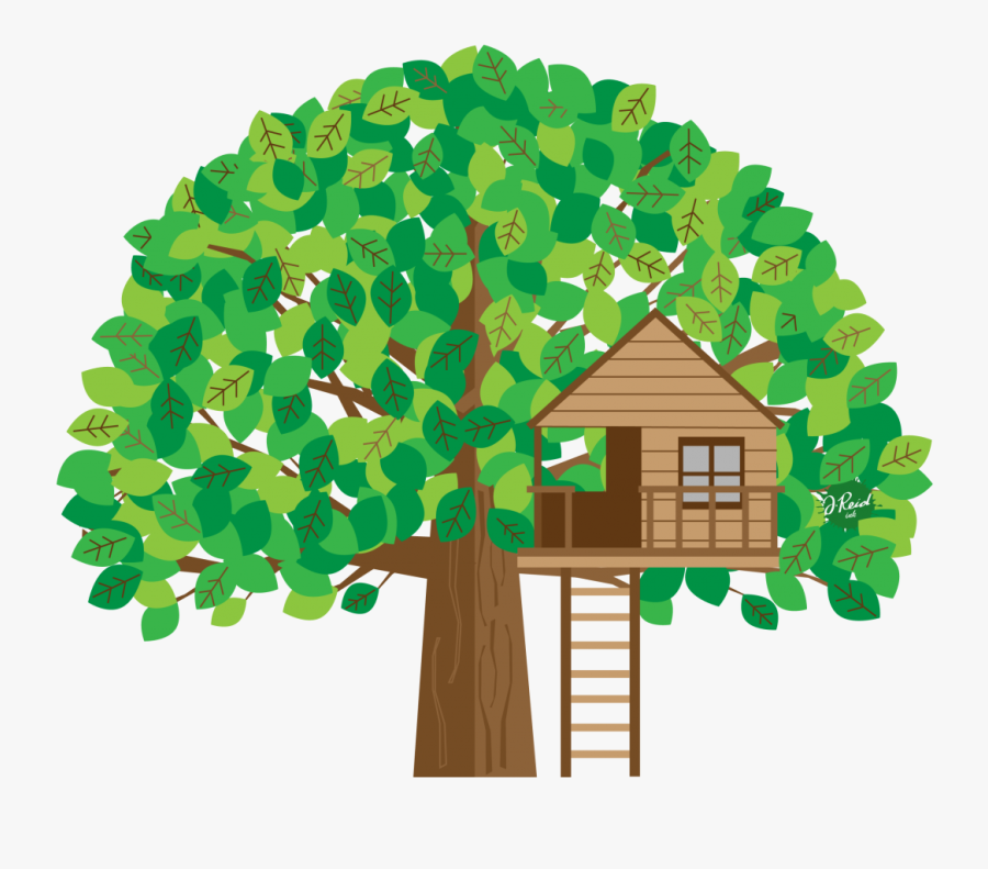 “giving Tree” Unveiling & Treehouse Ribbon Cutting - Illustration, Transparent Clipart