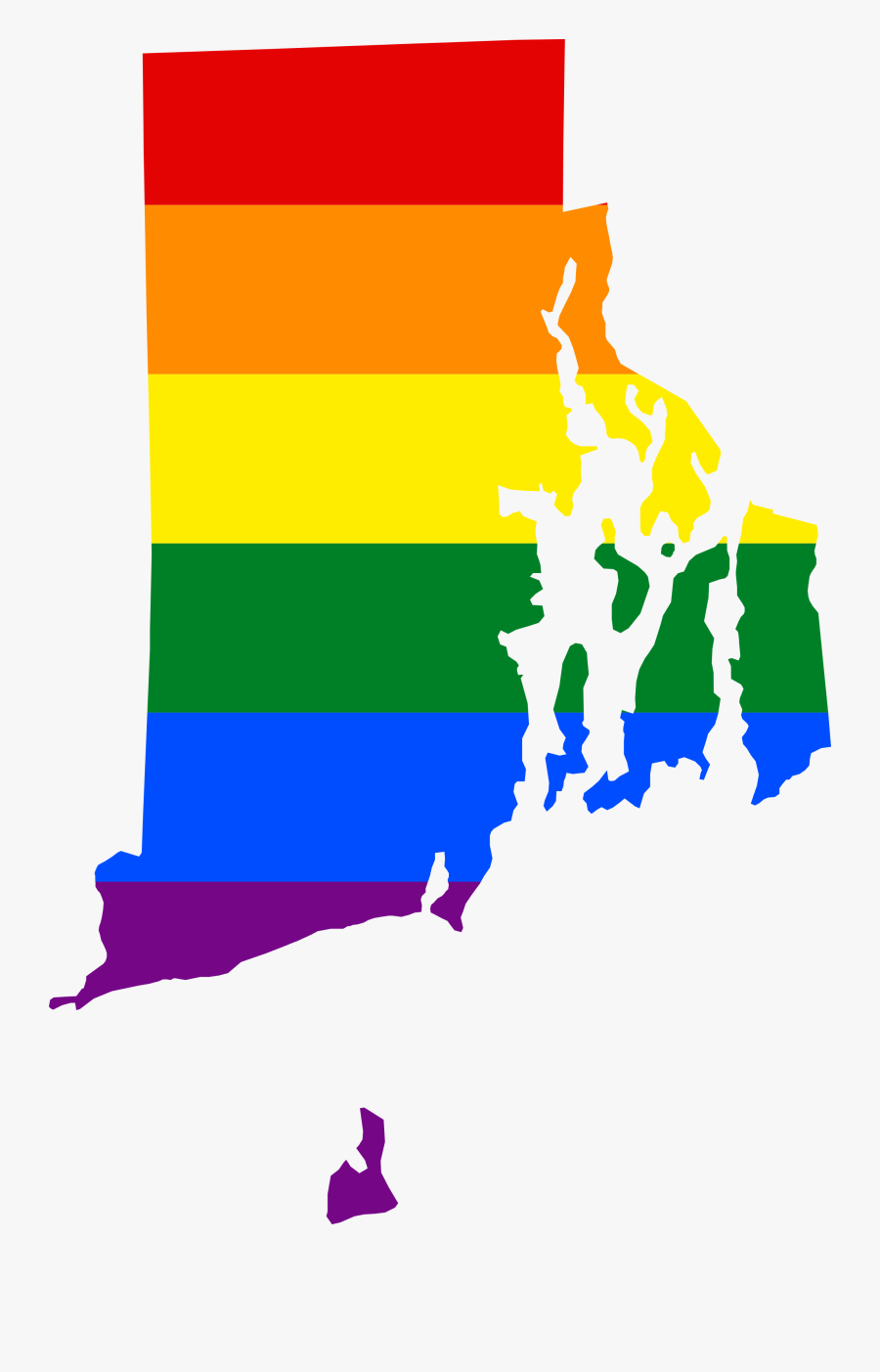 File Lgbt Flag Map - Rhode Island Clipart, Transparent Clipart