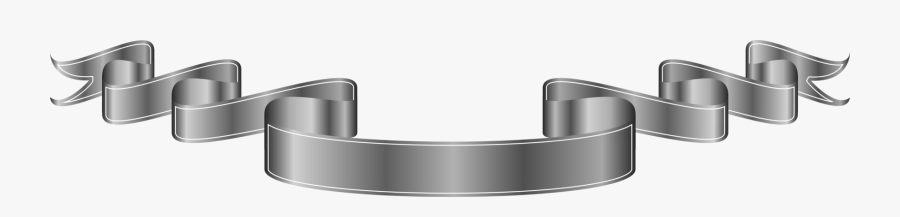 Silver Ribbon Banner Png, Transparent Clipart