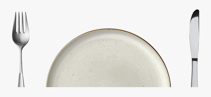 Empty White Plate With Knife And Fork - Empty Plate Peas Png, Transparent Clipart