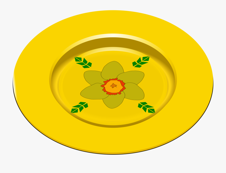 Golden Flower Vector Image - Dish Clipart, Transparent Clipart