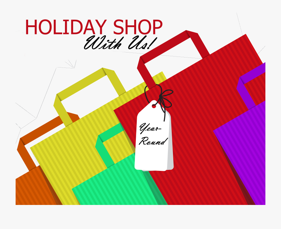 Holiday Shop With Us - Illustration, Transparent Clipart