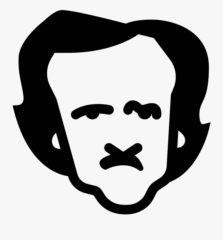 Edgar Allan Poe Icon, Transparent Clipart