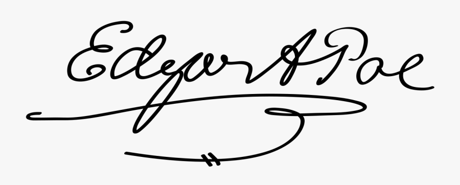 Edgar Allan Poe Name, Transparent Clipart
