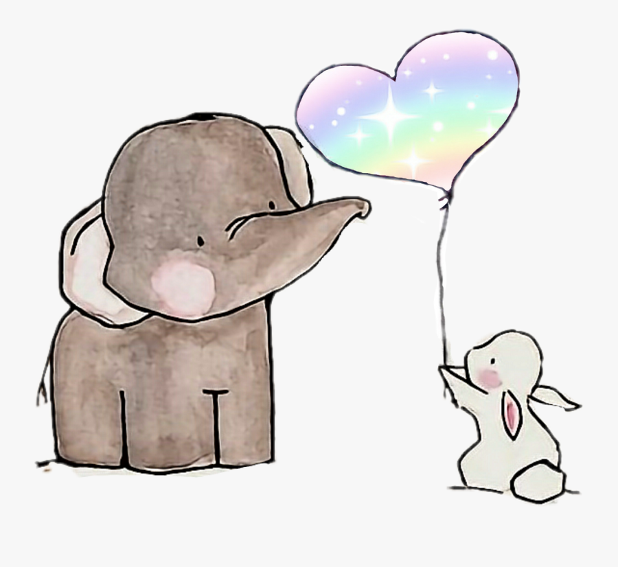 Ballon Drawing Elephant - Cartoon, Transparent Clipart
