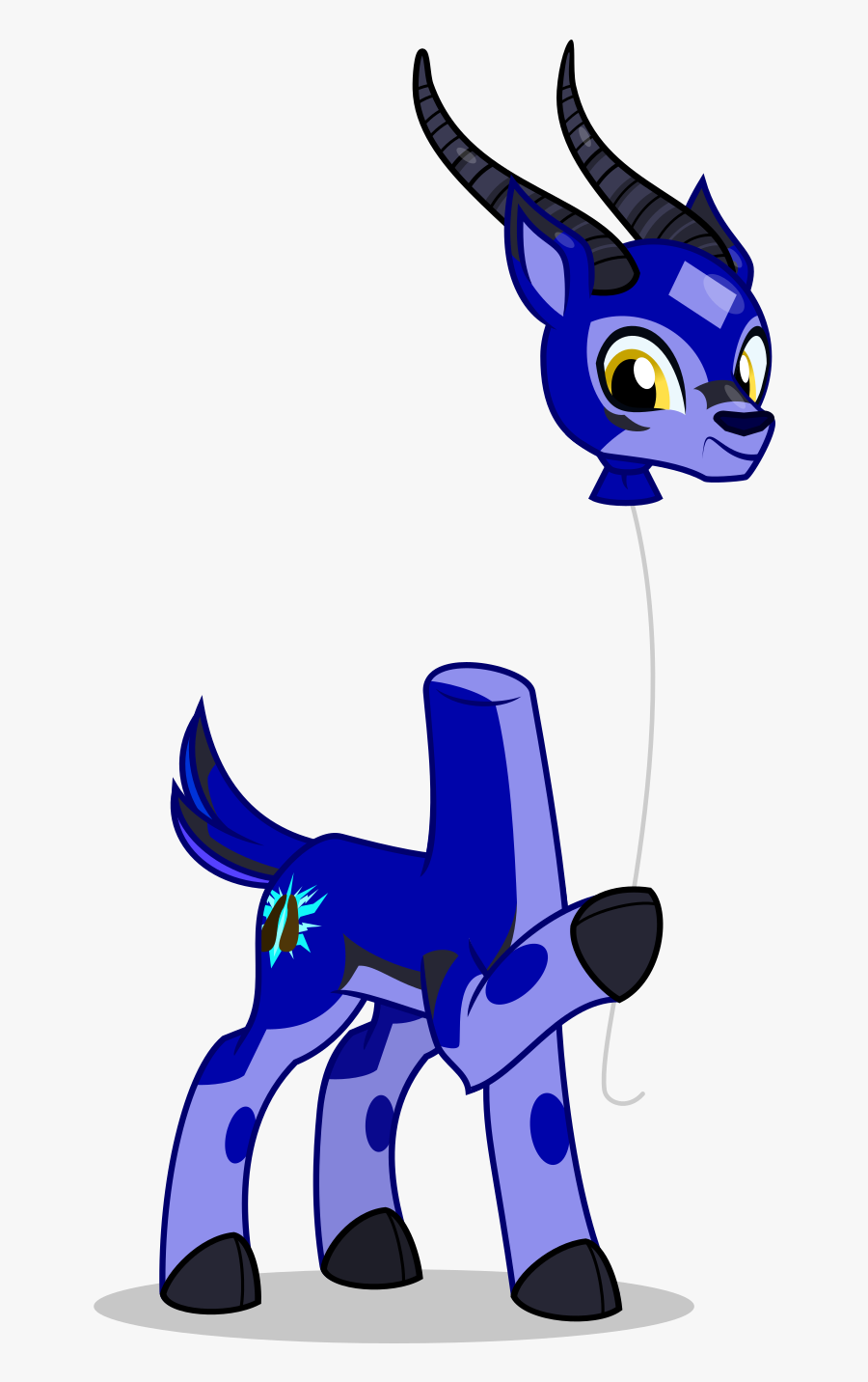 Mlp-trailgrazer, Balloon Head, Gazelle, Male, Oc, Oc - Cartoon, Transparent Clipart