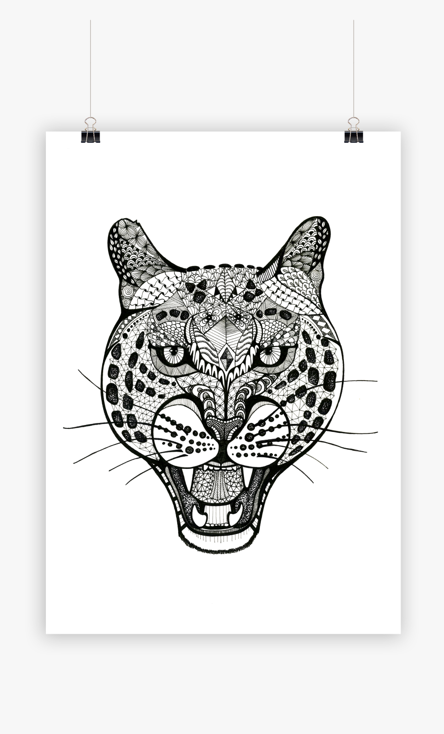 Clip Art Cat Zentangle - Sketch, Transparent Clipart