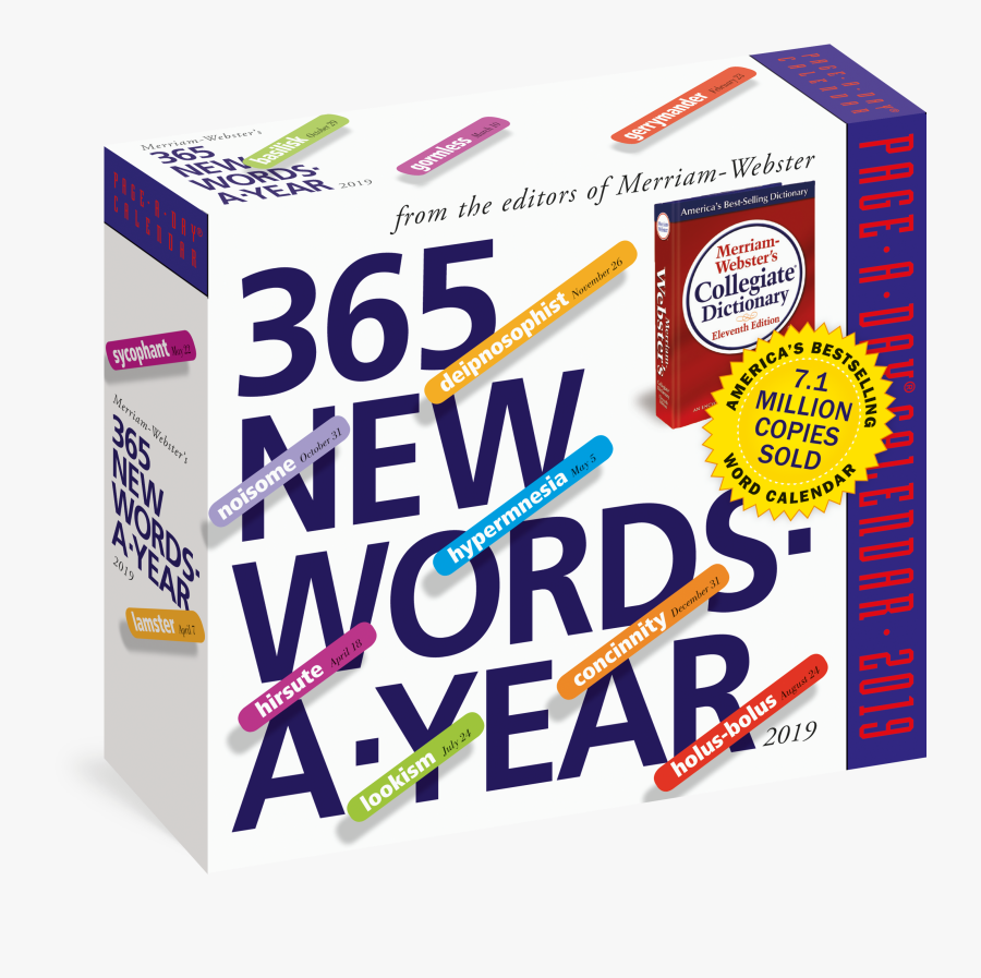 Clip Art Calendar Ink - New Words Of 2019, Transparent Clipart