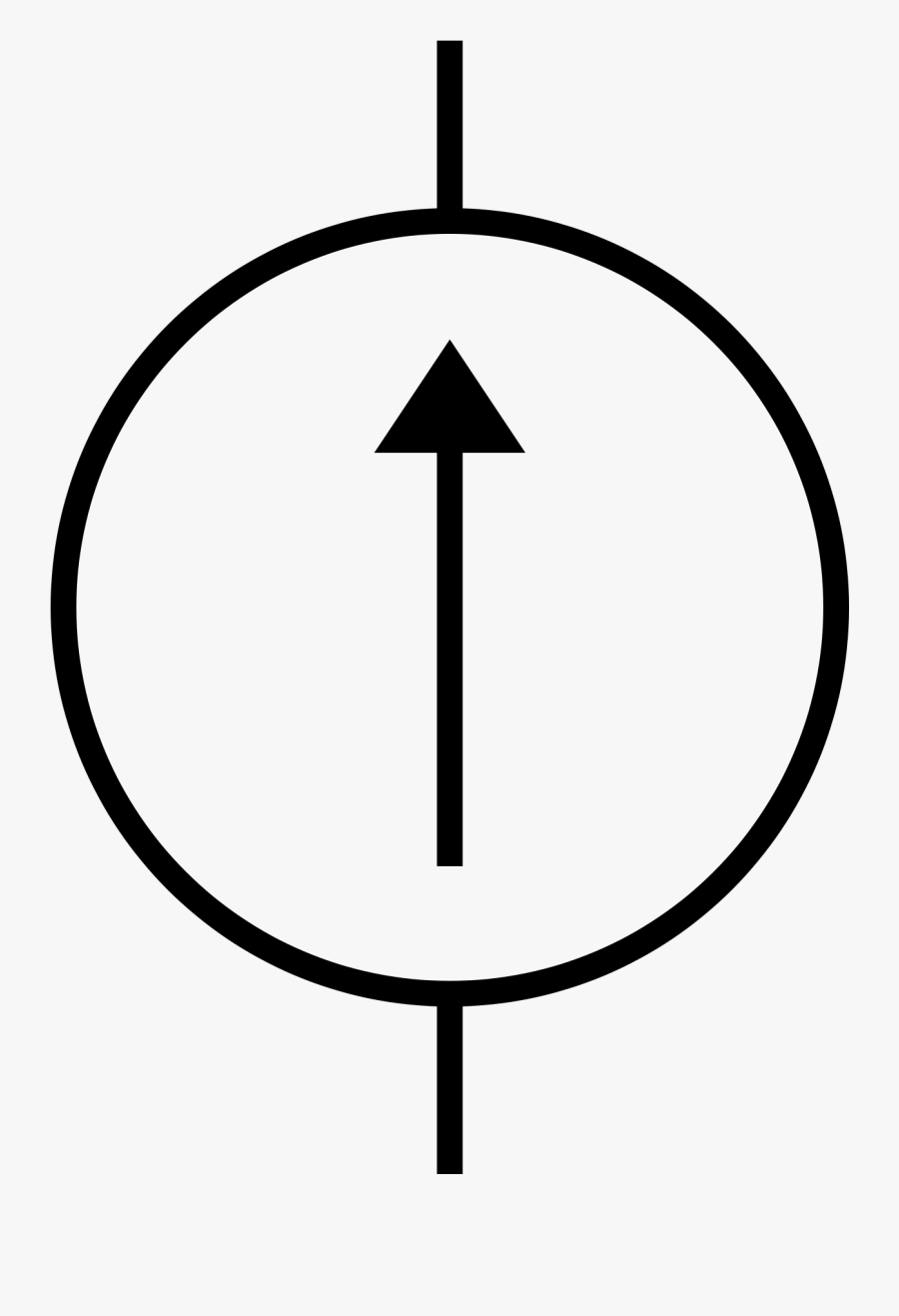 Visio Current Source Symbol, Transparent Clipart