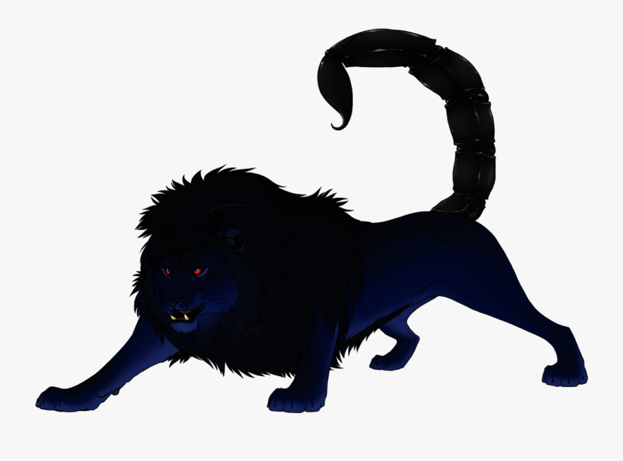 Manticore Lion Silhouette - Angry Wolf Png, Transparent Clipart
