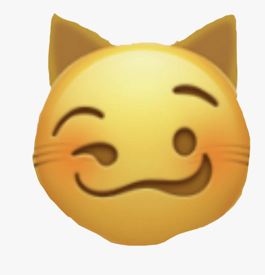 #emoji #sticker #cat #yellow #blush #whiskers #nervous - Cowboy Emoji Meme, Transparent Clipart