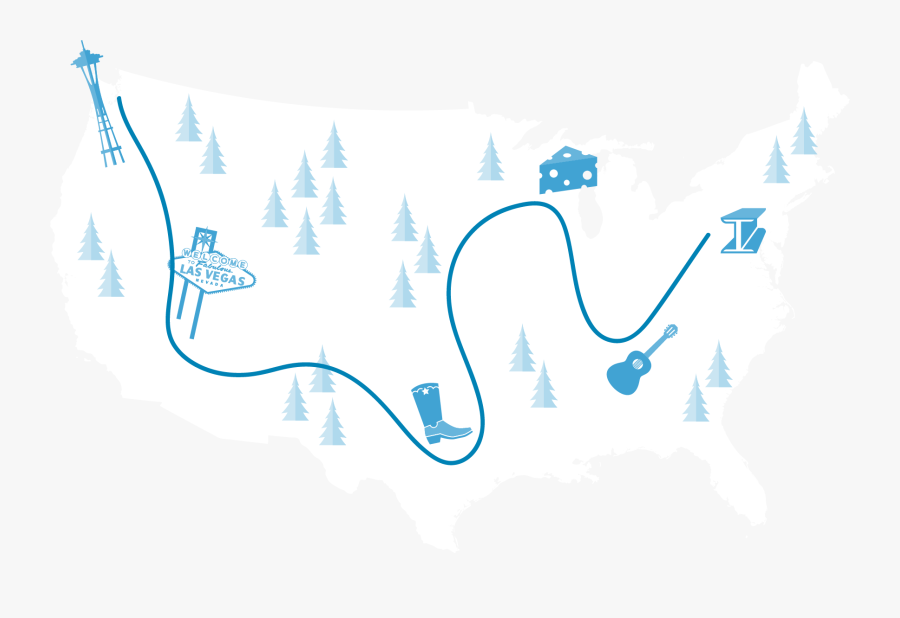 Transparent Road Trip Png - America In 1840, Transparent Clipart