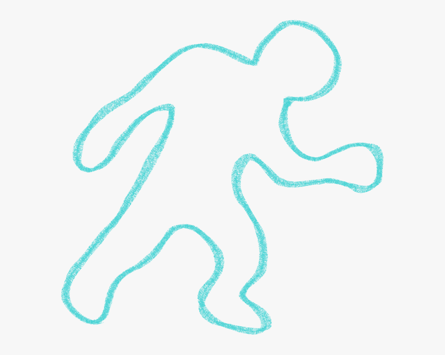 Transparent Chalk Body Outline, Transparent Clipart