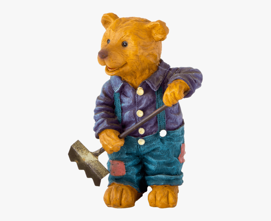 Bear-shoveling - Clay Figure Png, Transparent Clipart
