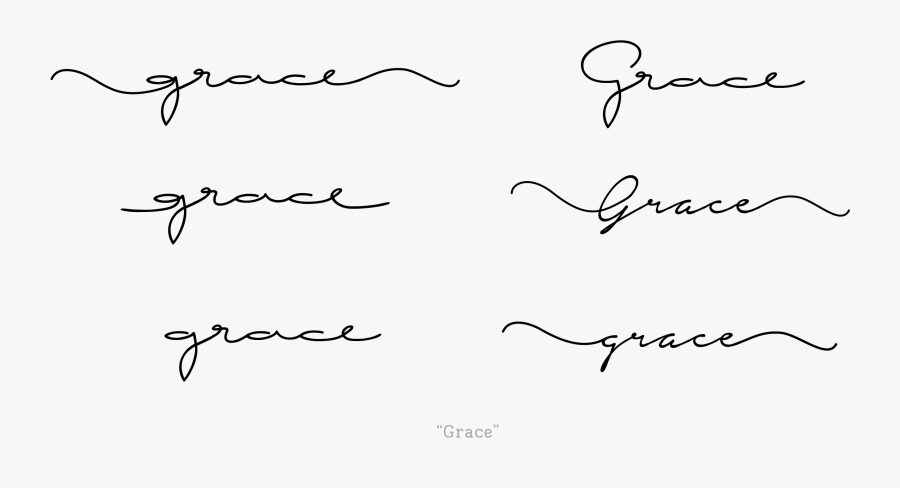 Thin Simple Cursive Font, Transparent Clipart