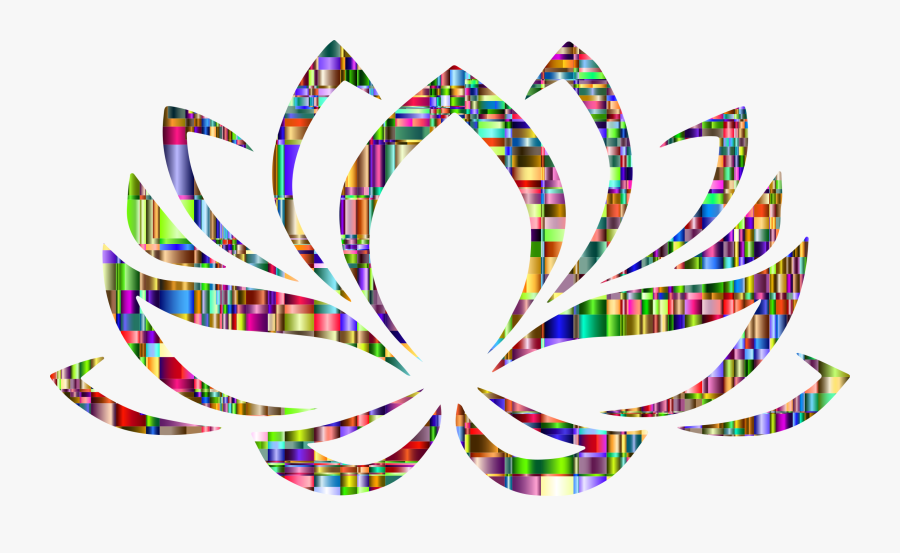 Checkered Chromatic Lotus Flower Clip Arts - Lotus Flower Hindu Symbols, Transparent Clipart