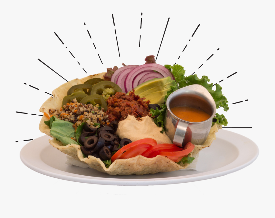 Our Signature Vegan Taco Salad Is So Tasty You"ll Forget - Vegetarian Food Transparent, Transparent Clipart
