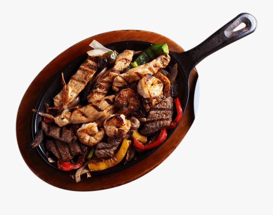 La Carreta"s Sizzling Steak Fajitas On A Skillet - Mixed Grill, Transparent Clipart