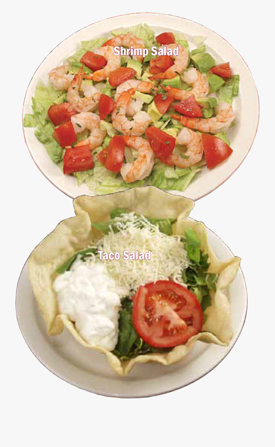 A Shrimp Salad And Taco Salad - Caesar Salad, Transparent Clipart