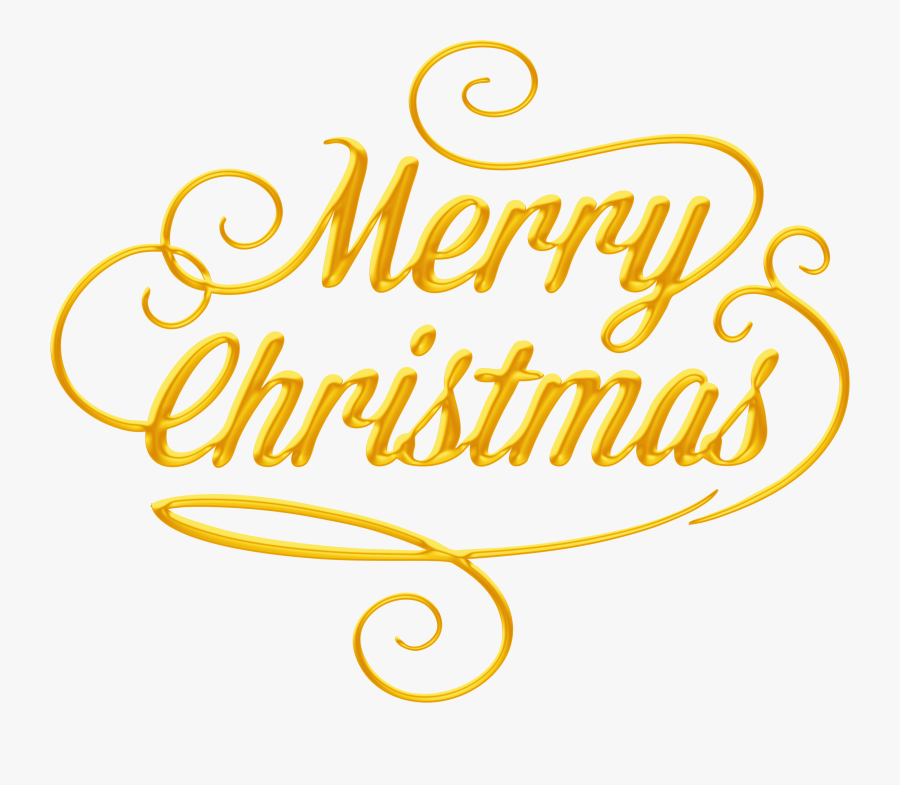 Text Christmas Paper Merry Year Transparent Clipart - Calligraphy, Transparent Clipart