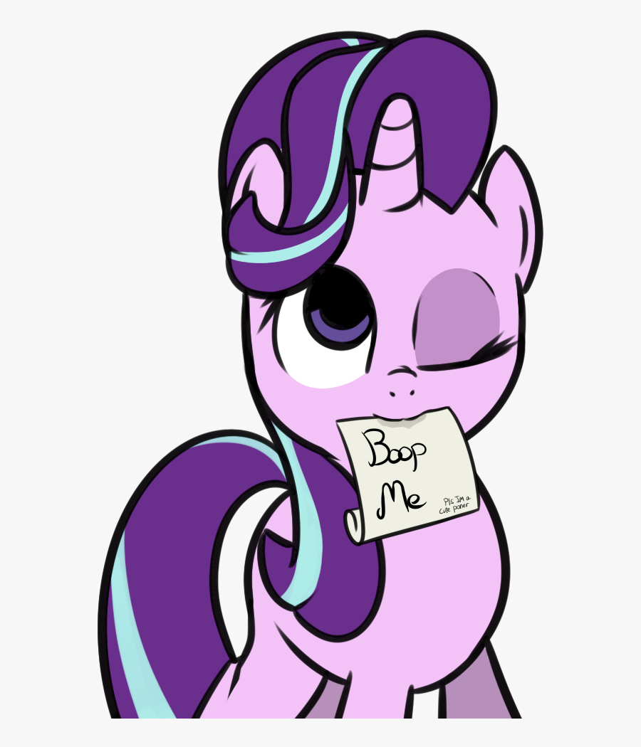 Note, One Eye Closed, Paper, Safe, Simple Background, - Starlight Glimmer With Paper, Transparent Clipart