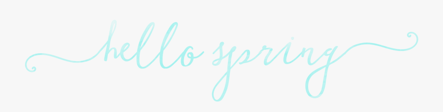 Spring Watercolor Overlays Hello Spring - Calligraphy, Transparent Clipart