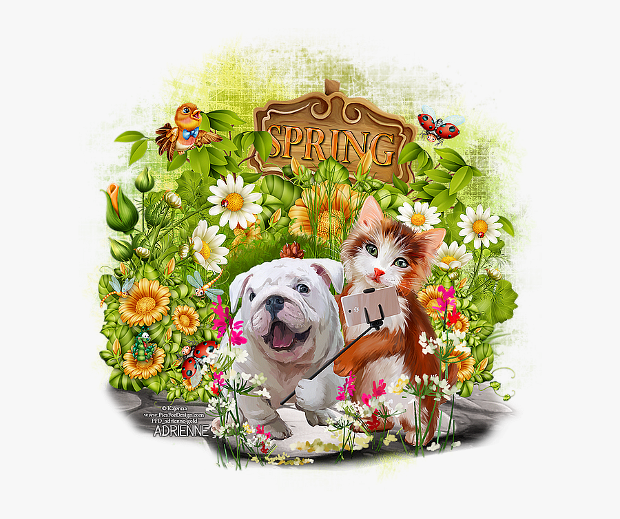 Selfie/hello Spring - West Highland White Terrier, Transparent Clipart