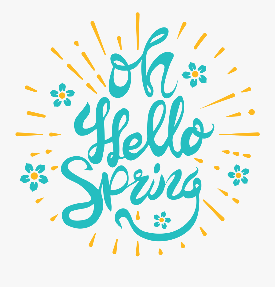 Transparent Hello Spring Png - Calligraphy, Transparent Clipart