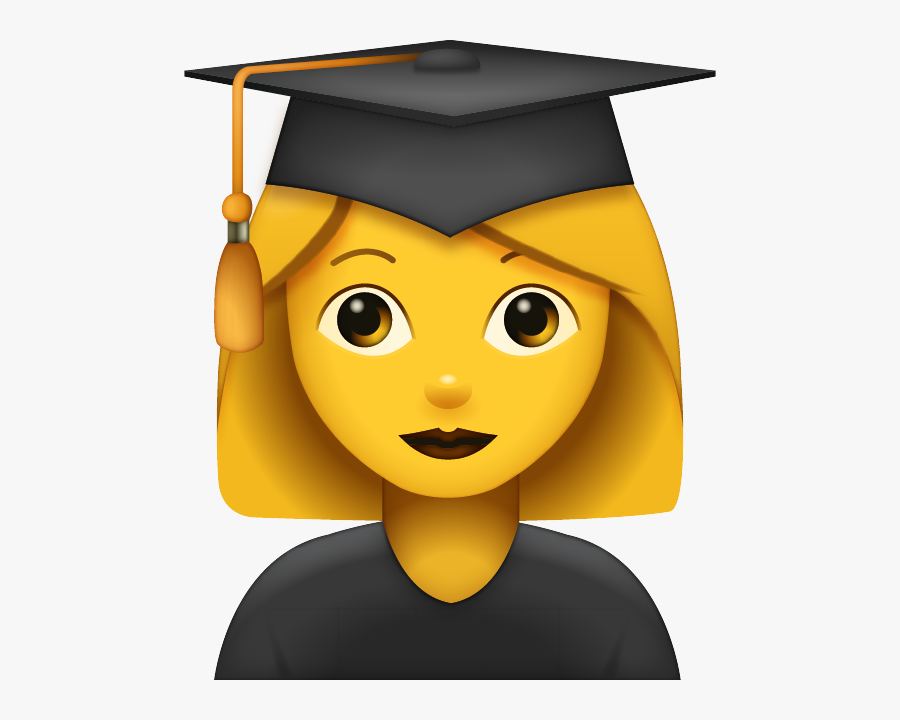 Transparent Girl Walking Png - Iphone Graduation Emoji, Transparent Clipart