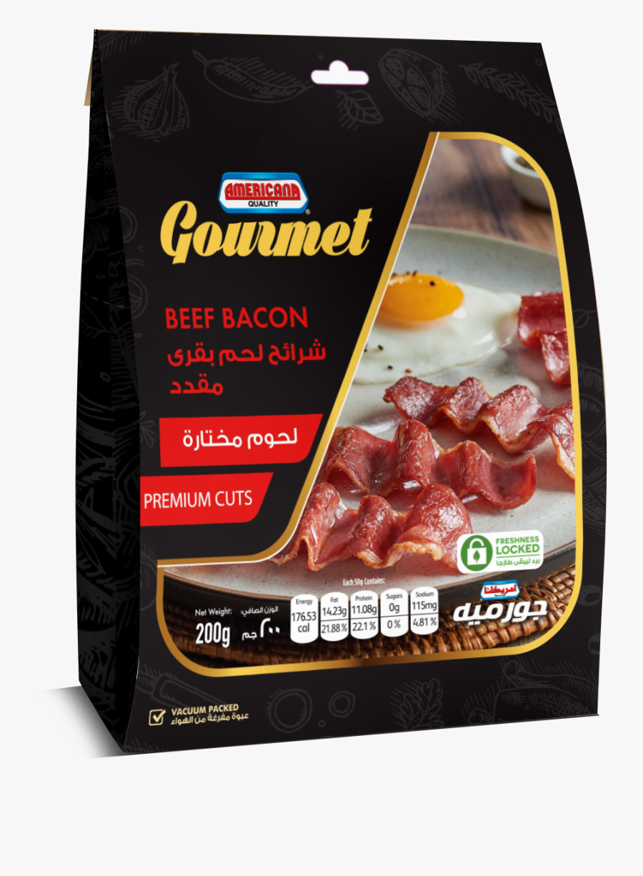 Gourmet Beef Bacon, Transparent Clipart