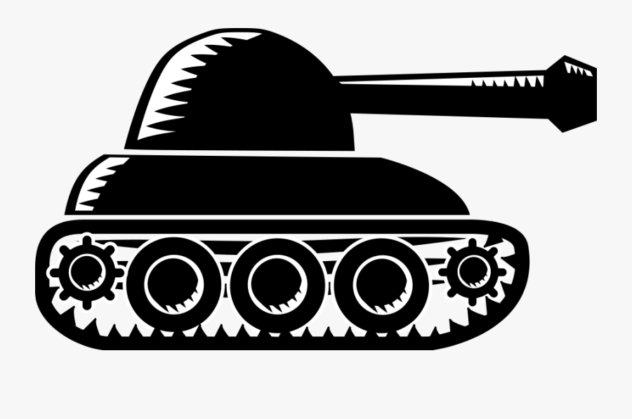 Free Clip Art "xylograph Tank - Tank Clipart Black And White, Transparent Clipart