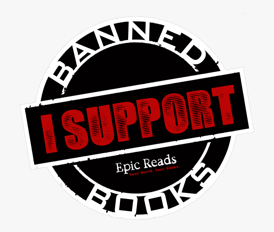 Epic Reads Celebrates Banned Books Week Clipart Black - Label, Transparent Clipart