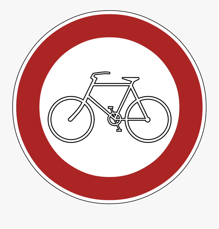 No Bike Sign Png, Transparent Clipart