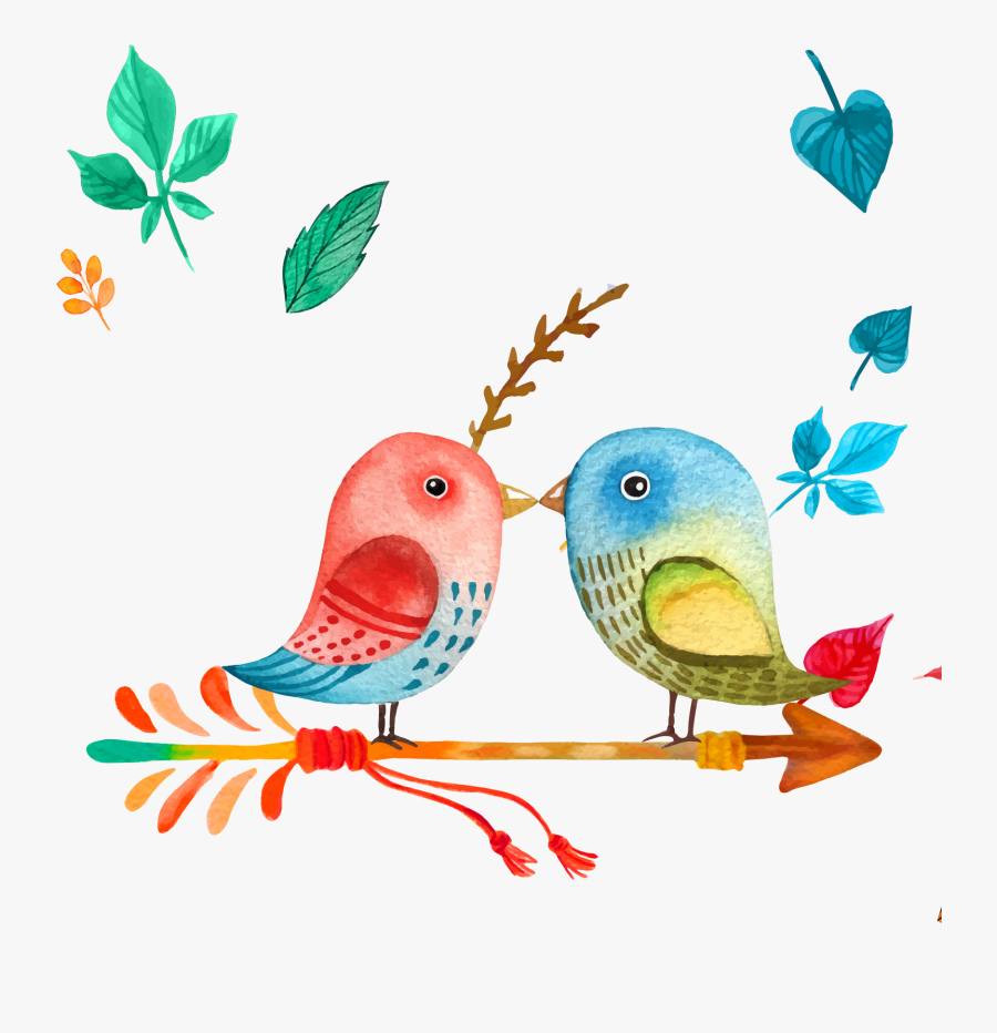 Download Bird Painting Cartoon - Transparent Background Watercolor Arrow Clipart, Transparent Clipart