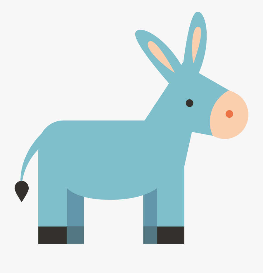 Clip Freeuse Donkey Vector Cartoon Character - Donkey, Transparent Clipart