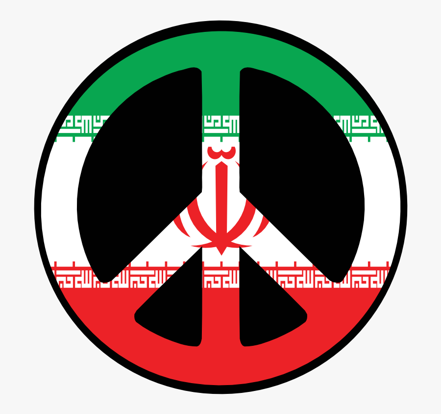 2011 » July Flagartist - Iranian Flag With Peace Sign, Transparent Clipart