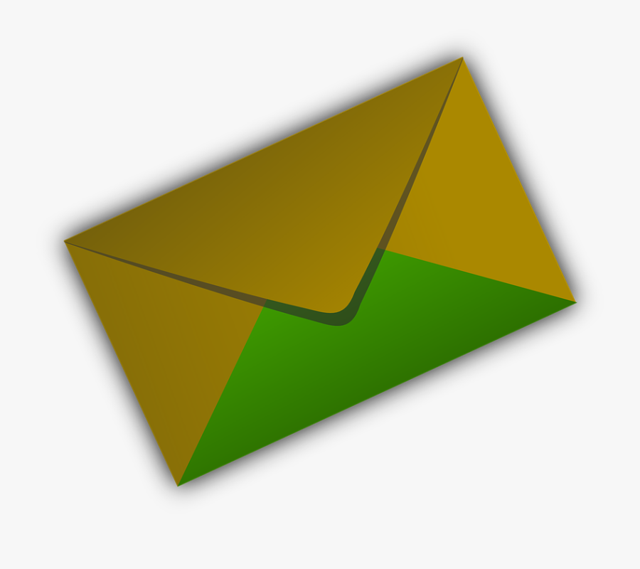 Envelop, Brown, Letter, Mail, Email, Post, E-mail - Triangle, Transparent Clipart