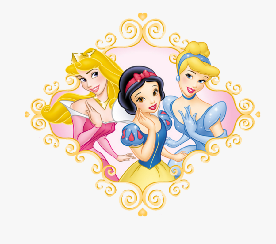 Three Disney Princess, Transparent Clipart