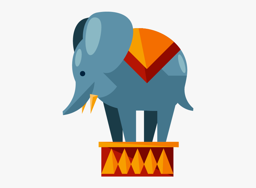 Elephant - Pixel Art Circus, Transparent Clipart