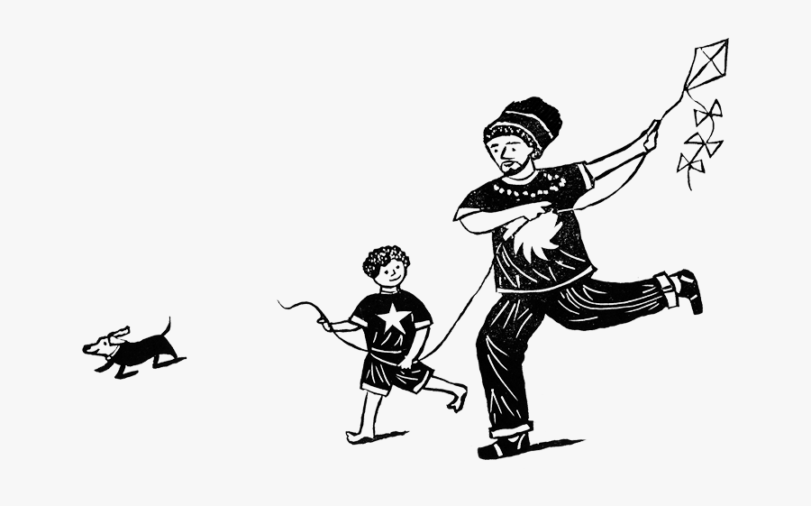 Happy Family Playing On The Beach - Illustration, Transparent Clipart