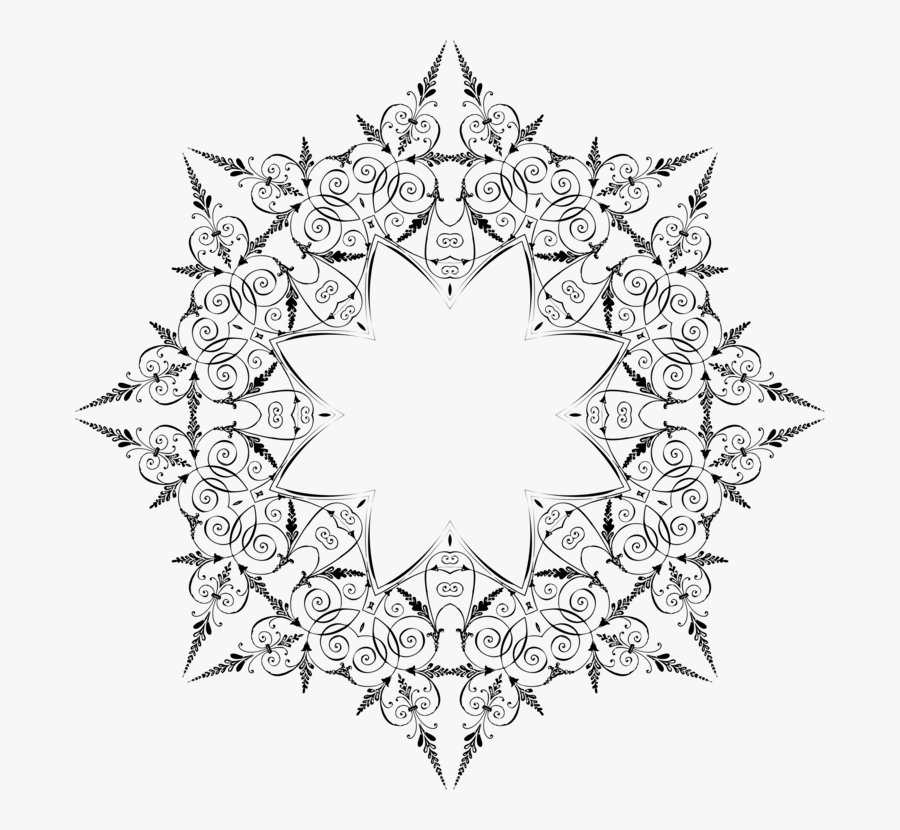 Line Art,leaf,symmetry - Borders For Poster Design, Transparent Clipart