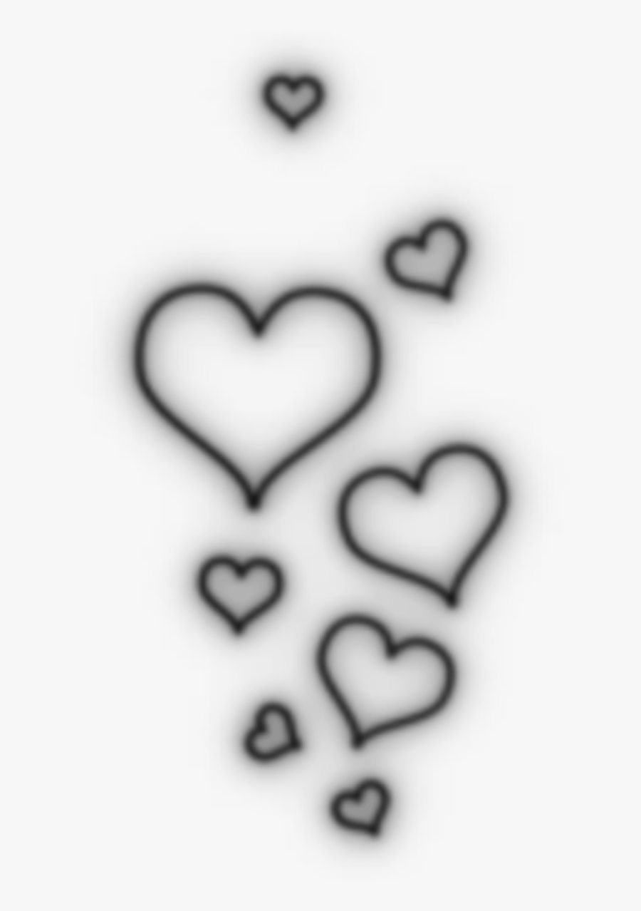White Hearts Png - Aesthetic Hearts Black And White, Transparent Clipart