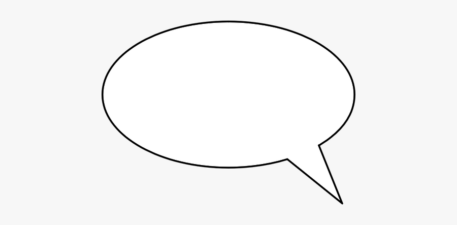 Vector Image Of Basic Talk Bubble With Thin Border - Bubble To Talk, Transparent Clipart